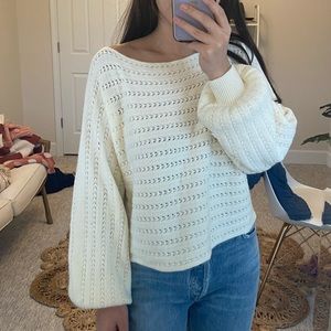 Worn once white sweater